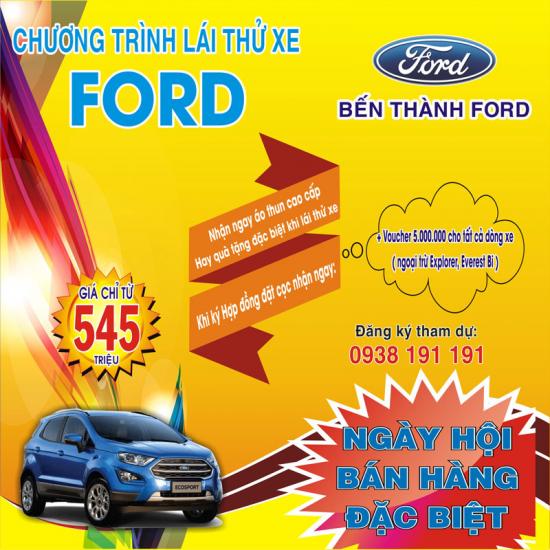 Lái thử xe Ford nhận áo thun cao cấp