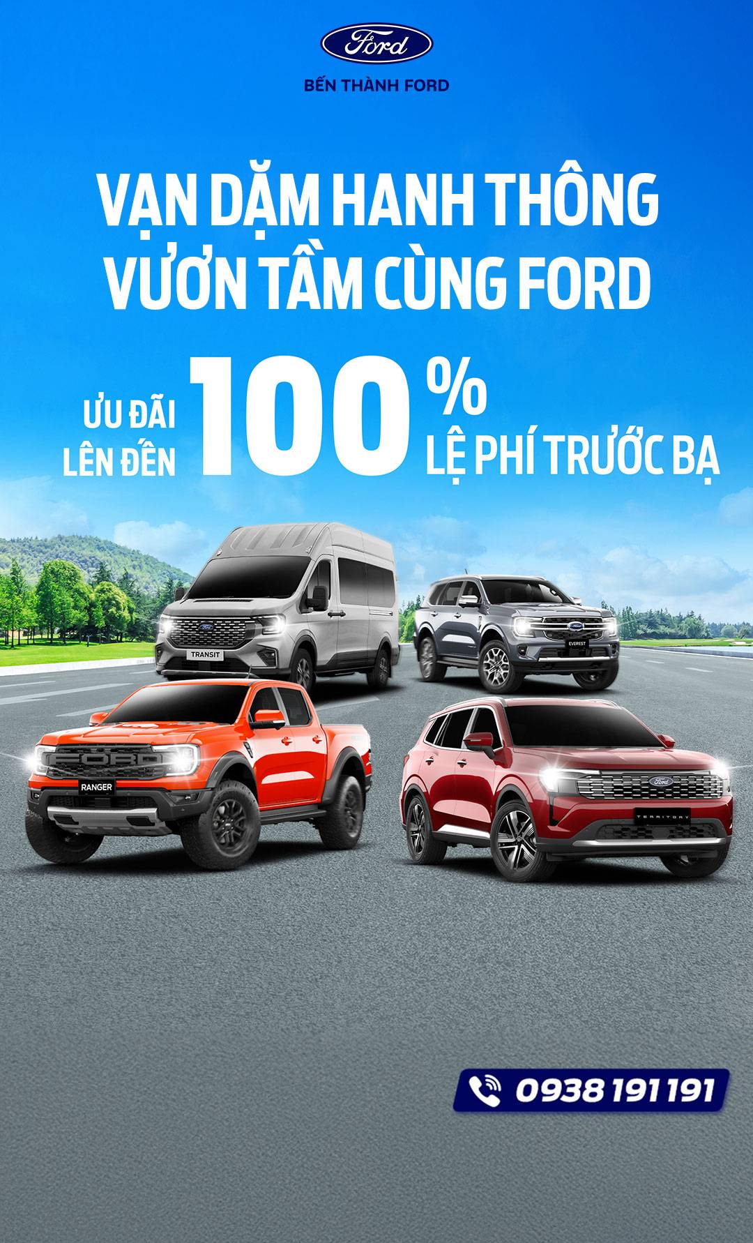 Ưu Đãi Lên Đến 100% Lệ Phí Trước Bạ Tháng 3/2026 - Bến Thành Ford