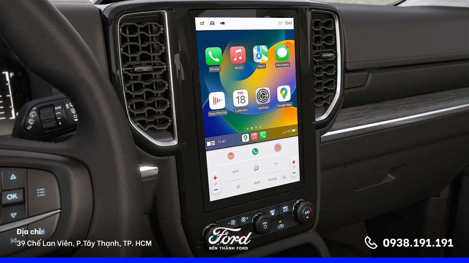 Ford Everest Sport SE màn hình trung tâm