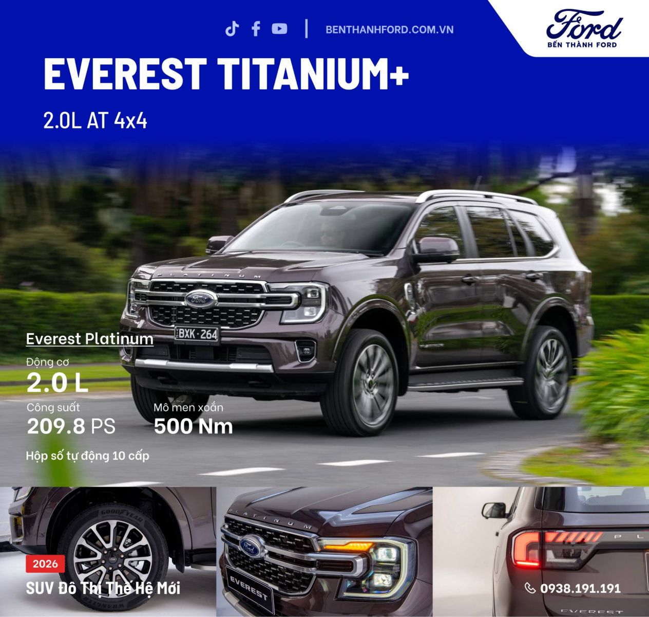 Ford Everest Titanium+ 2.0L AT 4x4