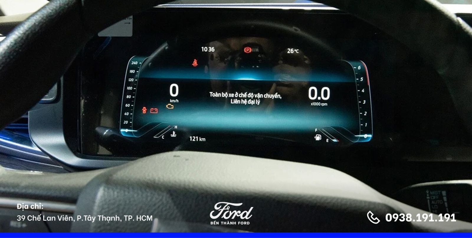 Ford Transit Trend màn hình sau vô lăng