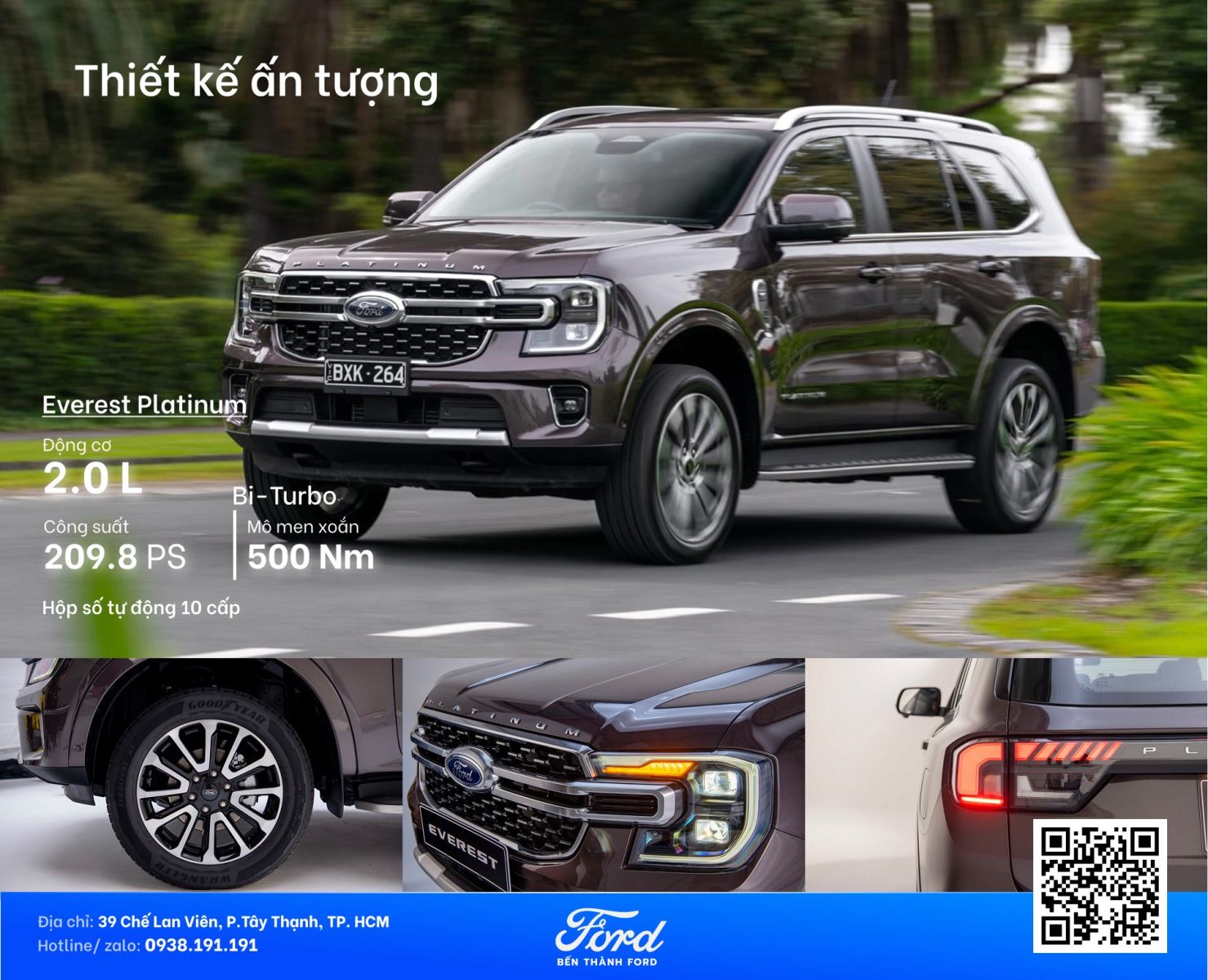 Ford everest Platinum 2026 thông số kỹ thuật