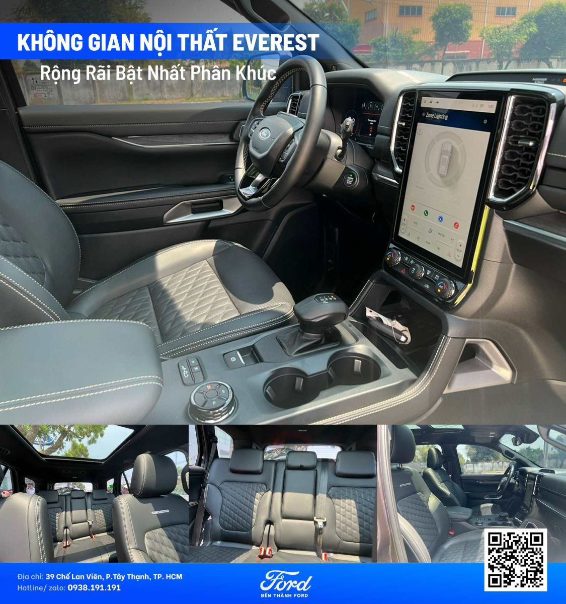 Không gian nội thất Everest Rộng Rãi bật nhất phân khúc SUV