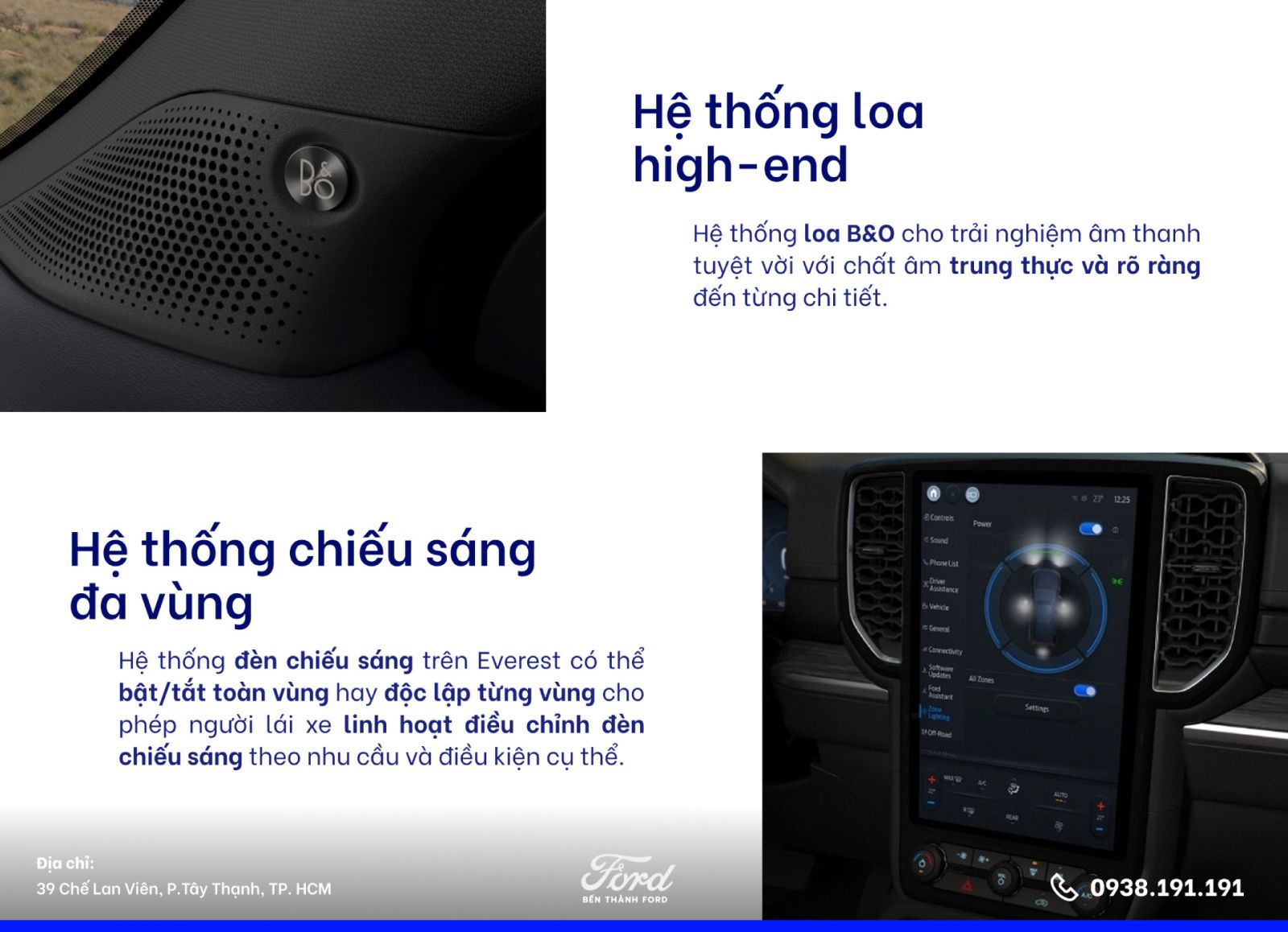 Tinh năng bên trong xe Ford Everest Titanium+ 2.0L AT 4x4