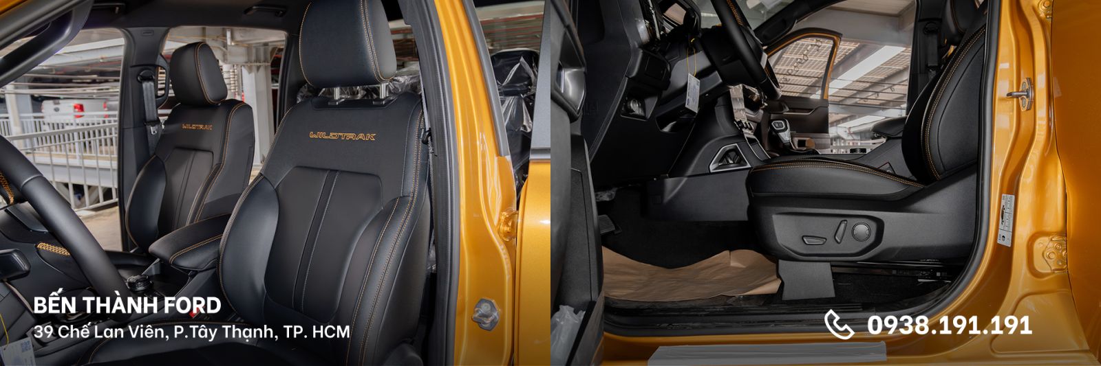 Nội thất khoang trước Ford Ranger Wildtrak