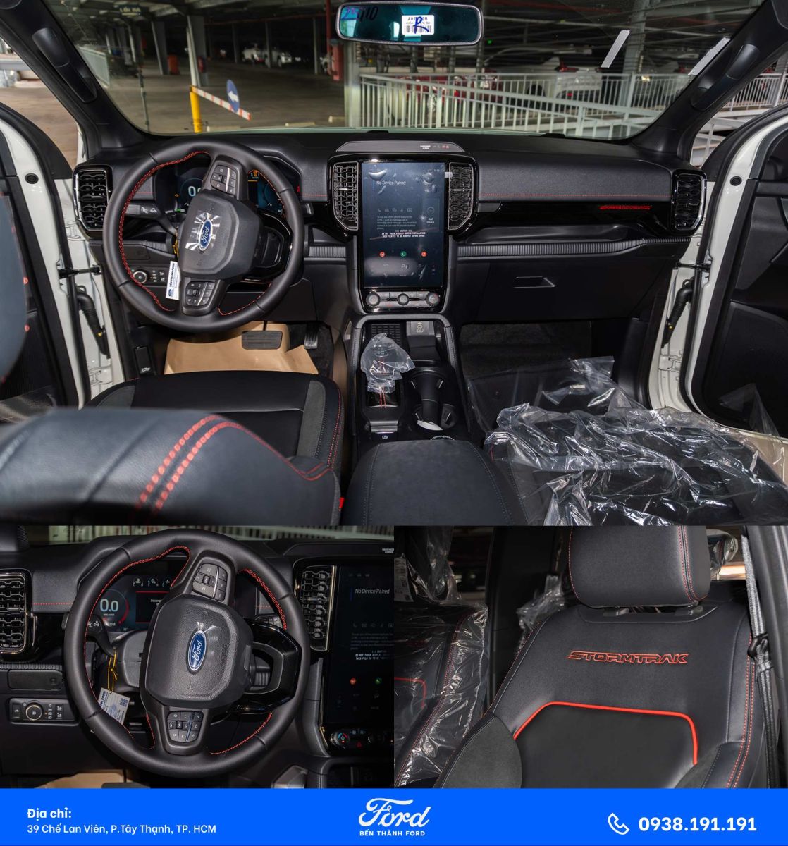 Nội thất xe Ford Ranger Stormtrak 